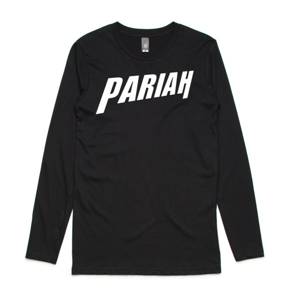 White logo long sleeve men's T Thumbnail